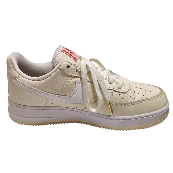 Nike Air Force 1 Low "Popcorn" Premium Coconut Milk White Sneakers Mens Size 7 - Picture 2 of 13